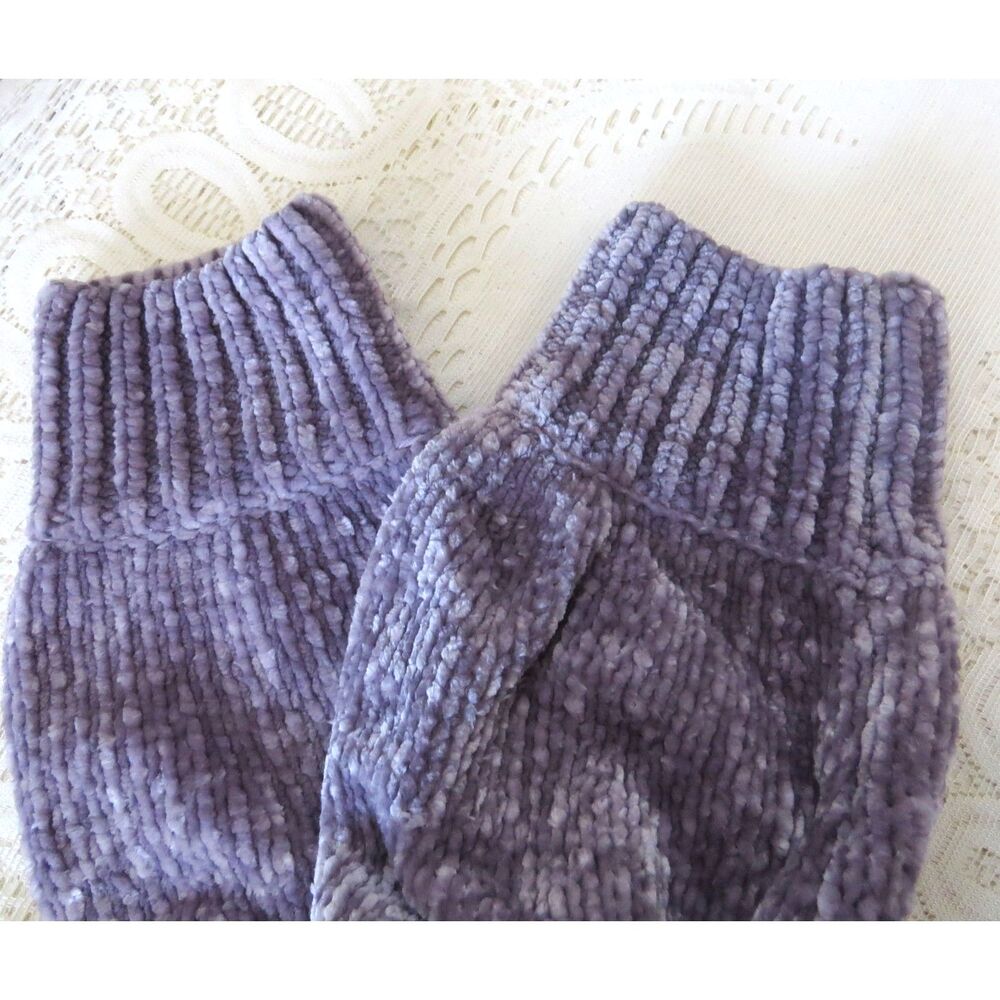Express Women's  Cropped Chenille V Neck Sweater Purple S EUC - Picture 5 of 9